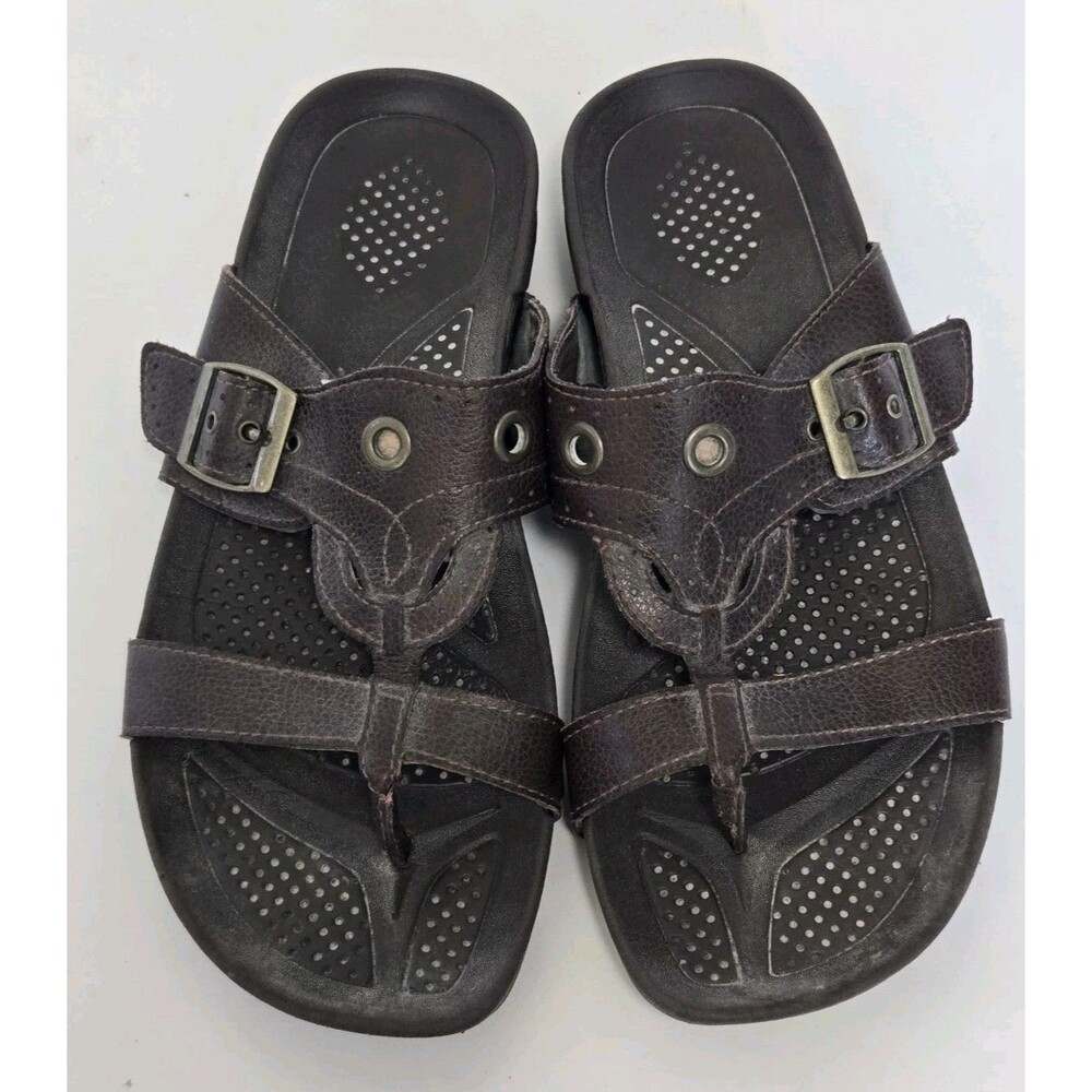 Earth Origins Sandals Womens 8 Brown Geri Leather Fisherman Outdoor Walking